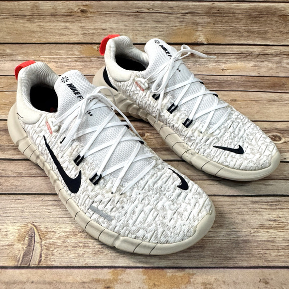 Nike Mens Free Run 5.0 Nature White Obsidian Blue Sneakers Running Shoes 8.5 - Picture 1 of 16